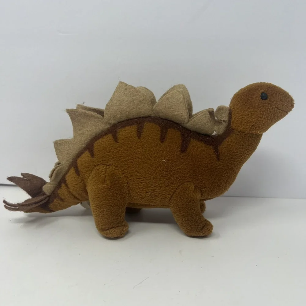 Vintage Dakin Brown Dinosaur‎ Plush Stuffed Animal Toy 9.5